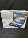 Wallace Silver Plate Flatware "Adam" Service For 12 in Original Box
