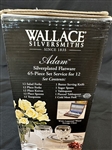 Wallace Silver Plate Flatware Adam Service For 12 in Original Box