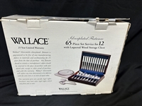 Wallace Silver Plate Flatware Adam Service For 12 in Original Box