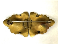 Enameled Art Nouveau Large Brooch