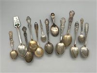 (13) Sterling Silver Souvenir Spoons