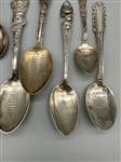 (13) Sterling Silver Souvenir Spoons