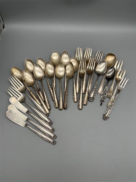 (27) Pieces of Sterling Silver Faltware 