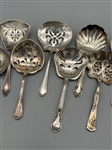 (11) Sterling Silver Flatware Tea Strainers and Special Spoons