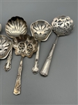 (11) Sterling Silver Flatware Tea Strainers and Special Spoons