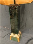 Mid Century Modern Glass Lamp With Shade