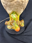 Chalkware Mid Century Rooster Lamp With Shade