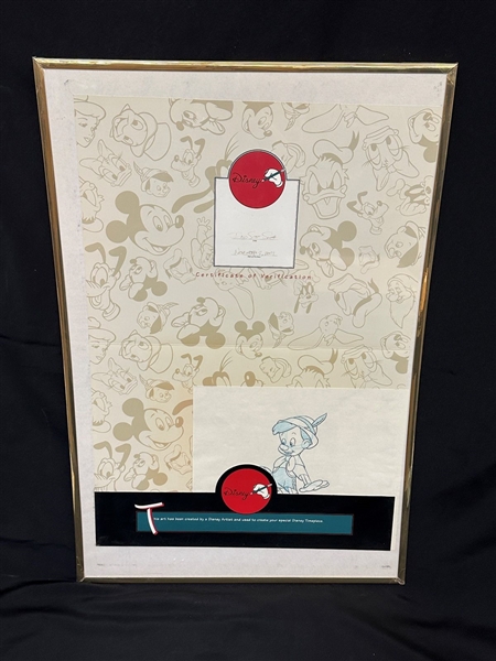 2001 Artist Signed Pinocchio Drawing Signed by David Scott Smith