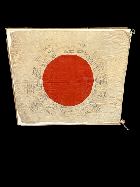 World War II Japanese Flag Signed by Soldiers