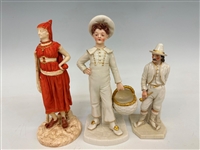 (3) 19th Century Hadley Royal Worcester Porcelain Figurines