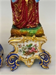 Pair of 19th Century Paris Figural Porcelain Scent Bottles