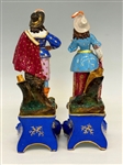 Pair of 19th Century Paris Figural Porcelain Scent Bottles