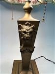 Pairpoint Puffy Lamp And Base Pisa Rose Shade 16 Circa 1906