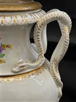 Meissen Porcelain Table Lamp With Serpent Handles 