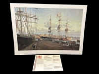 Christopher Blossom S/N Lithograph "Allerton on the East River" 1985