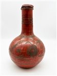 Slip Painted Red Ware Vessel With Lid Probably Pre-Columbian, Mexican