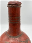 Slip Painted Red Ware Vessel With Lid Probably Pre-Columbian, Mexican