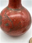 Slip Painted Red Ware Vessel With Lid Probably Pre-Columbian, Mexican