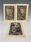 (3) 1730s Folio Engravings From Physica Sacra Unframed
