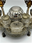 Victorian Quadruple Silver Plate Figural Breakfast Caddy