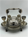 Victorian Quadruple Silver Plate Figural Breakfast Caddy
