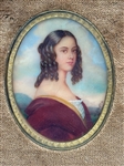 (2) Hand Painted Miniatures Wilhelmine Stadler of Frederike Von Gumpenberg