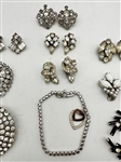 Weiss Costume Jewelry Rhinestone Group