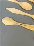 (10) Bone Carved Salt Dip Spoons Made in France