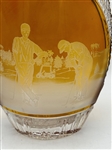 Julia Leaded Crystal Amber Flash Glass Vase Golfers
