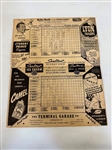 1942 Cleveland Indians Scorecard, Dowd-Feder Cleveland Stadium Advertisement