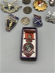 (14) Group of Scotland, Strasbourg, Germany Medallion Cap Badges