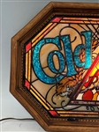 Blatz Cold Beer Light Up Faux Stained Glass Window Advertising Sign