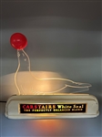 Carstairs White Seal Light Up Advertising Figural Bar Top Sign
