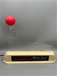 Carstairs White Seal Light Up Advertising Figural Bar Top Sign