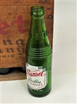 Sunset Bottling Company Crate With (24) Empty Green Sunset Bottles