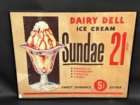 Dairy Dell Ice Cream Hand Painted Advertising Sign by Frank Smolen