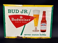 Budweiser "Bud Jr" Tin over Cardboard Advertising Sign