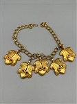 Kenneth Lane Chunky Frog Gold Tone Necklace