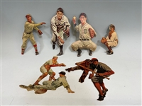 (6) Vintage Rare Cardboard Cut Outs of Baseball Players 