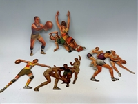 (9) Vintage Rare Cardboard Cut Outs of Basketball Players