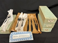(4) Boxes of International Silver Co. Royal Palm Stainless Flatware