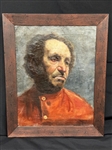Original Oil on Canvas Portrait of a Man in Grumbacher Frame