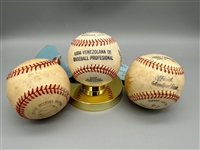 (3) Baseballs; Mexican League 1977, Venezuela Winter Baseball 1971, International Baseball 1966