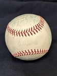 1960s Cleveland Indians Team Signed Baseball 