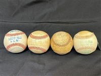 (4) American League Baseballs 