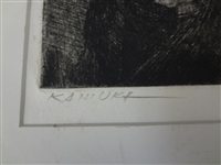 Olexander Kaniuka Ukranian-American (1910-2000) Etching