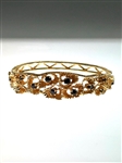 14k Yellow Gold Sapphire Bangle Bracelet