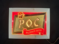 P.O.C. Pilsener Beer Light Up Sign