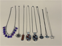 (8) Sterling Silver Necklaces