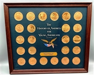 The History For Young Americans Framed Bronze Medal Collection